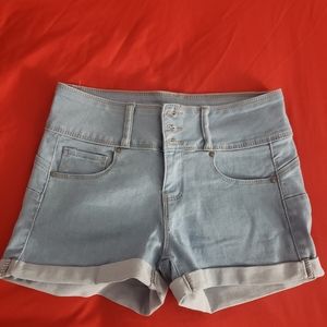 Wax jeans denim shorts